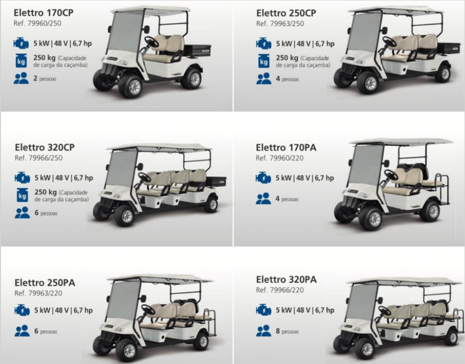 Carrinhos de Golfe Elétricos